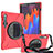 Funda Bumper Silicona y Plastico Mate Carcasa con Soporte A02 para Samsung Galaxy Tab S7 4G 11 SM-T875 Rojo