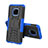 Funda Bumper Silicona y Plastico Mate Carcasa con Soporte A03 para Huawei Mate 20 Pro Azul