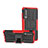 Funda Bumper Silicona y Plastico Mate Carcasa con Soporte A03 para Huawei P30 Rojo
