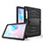 Funda Bumper Silicona y Plastico Mate Carcasa con Soporte A03 para Samsung Galaxy Tab S6 10.5 SM-T860 Negro
