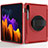 Funda Bumper Silicona y Plastico Mate Carcasa con Soporte A03 para Samsung Galaxy Tab S7 4G 11 SM-T875 Rojo