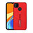 Funda Bumper Silicona y Plastico Mate Carcasa con Soporte A03 para Xiaomi Redmi 9 India Rojo