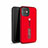 Funda Bumper Silicona y Plastico Mate Carcasa con Soporte A07 para Apple iPhone 11 Rojo