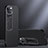 Funda Bumper Silicona y Plastico Mate Carcasa con Soporte A08 para Apple iPhone 13 Mini Negro