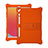 Funda Bumper Silicona y Plastico Mate Carcasa con Soporte H01 para Apple iPad 10.2 (2020) Naranja