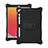 Funda Bumper Silicona y Plastico Mate Carcasa con Soporte H01 para Apple iPad 10.2 (2020) Negro