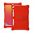 Funda Bumper Silicona y Plastico Mate Carcasa con Soporte H01 para Apple iPad 10.2 (2020) Rojo