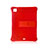 Funda Bumper Silicona y Plastico Mate Carcasa con Soporte H01 para Apple iPad Pro 11 (2020) Rojo
