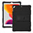 Funda Bumper Silicona y Plastico Mate Carcasa con Soporte H01 para Apple iPad Pro 9.7 Negro