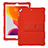 Funda Bumper Silicona y Plastico Mate Carcasa con Soporte H01 para Apple iPad Pro 9.7 Rojo