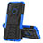 Funda Bumper Silicona y Plastico Mate Carcasa con Soporte J01X para Samsung Galaxy A11 Azul