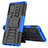 Funda Bumper Silicona y Plastico Mate Carcasa con Soporte J01X para Samsung Galaxy A51 4G Azul