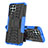 Funda Bumper Silicona y Plastico Mate Carcasa con Soporte J01X para Samsung Galaxy M33 5G Azul