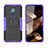 Funda Bumper Silicona y Plastico Mate Carcasa con Soporte JX1 para Nokia 3.4 Morado