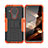 Funda Bumper Silicona y Plastico Mate Carcasa con Soporte JX1 para Nokia 5.4 Naranja