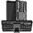 Funda Bumper Silicona y Plastico Mate Carcasa con Soporte JX1 para Sony Xperia 10 III Lite Negro