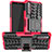 Funda Bumper Silicona y Plastico Mate Carcasa con Soporte JX1 para Sony Xperia 10 III Lite Rosa Roja