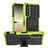 Funda Bumper Silicona y Plastico Mate Carcasa con Soporte JX1 para Sony Xperia 5 IV Verde