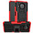 Funda Bumper Silicona y Plastico Mate Carcasa con Soporte JX1 para Xiaomi Mi 10T Lite 5G Rojo