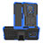 Funda Bumper Silicona y Plastico Mate Carcasa con Soporte JX1 para Xiaomi Poco M2 Pro Azul