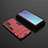 Funda Bumper Silicona y Plastico Mate Carcasa con Soporte KC1 para Samsung Galaxy Note 20 5G Rojo