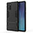 Funda Bumper Silicona y Plastico Mate Carcasa con Soporte KC2 para Samsung Galaxy Note 20 5G Negro