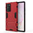 Funda Bumper Silicona y Plastico Mate Carcasa con Soporte KC2 para Samsung Galaxy Note 20 Ultra 5G Rojo