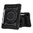 Funda Bumper Silicona y Plastico Mate Carcasa con Soporte L01 para Apple iPad Air 3 Negro