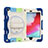 Funda Bumper Silicona y Plastico Mate Carcasa con Soporte L01 para Apple iPad Mini 4 Azul Cielo