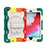 Funda Bumper Silicona y Plastico Mate Carcasa con Soporte L01 para Apple iPad Mini 4 Rojo