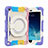 Funda Bumper Silicona y Plastico Mate Carcasa con Soporte L02 para Apple iPad Mini 4 Morado