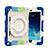 Funda Bumper Silicona y Plastico Mate Carcasa con Soporte L02 para Apple iPad Mini 5 (2019) Azul Cielo