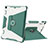 Funda Bumper Silicona y Plastico Mate Carcasa con Soporte L04 para Apple New iPad 9.7 (2017) Verde