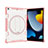 Funda Bumper Silicona y Plastico Mate Carcasa con Soporte L09 para Apple iPad 10.2 (2020) Oro Rosa