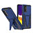 Funda Bumper Silicona y Plastico Mate Carcasa con Soporte MQ1 para Samsung Galaxy Quantum2 5G Azul