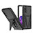 Funda Bumper Silicona y Plastico Mate Carcasa con Soporte MQ1 para Samsung Galaxy S20 5G Negro