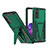 Funda Bumper Silicona y Plastico Mate Carcasa con Soporte MQ1 para Samsung Galaxy S20 5G Verde