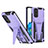 Funda Bumper Silicona y Plastico Mate Carcasa con Soporte MQ1 para Samsung Galaxy S20 Plus 5G Morado