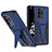 Funda Bumper Silicona y Plastico Mate Carcasa con Soporte MQ1 para Samsung Galaxy S20 Ultra Azul