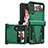 Funda Bumper Silicona y Plastico Mate Carcasa con Soporte MQ1 para Samsung Galaxy Z Flip4 5G Verde