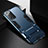 Funda Bumper Silicona y Plastico Mate Carcasa con Soporte N02 para Samsung Galaxy Note 20 5G Azul