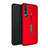 Funda Bumper Silicona y Plastico Mate Carcasa con Soporte P01 para Huawei P20 Pro Rojo