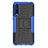 Funda Bumper Silicona y Plastico Mate Carcasa con Soporte P02 para Huawei P20 Pro Azul