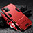 Funda Bumper Silicona y Plastico Mate Carcasa con Soporte para Apple iPhone 13 Pro Rojo