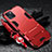 Funda Bumper Silicona y Plastico Mate Carcasa con Soporte para Apple iPhone 15 Plus Rojo