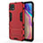Funda Bumper Silicona y Plastico Mate Carcasa con Soporte para Huawei Enjoy 20 5G Rojo