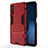 Funda Bumper Silicona y Plastico Mate Carcasa con Soporte para Huawei Mate 40 Lite 5G Rojo
