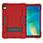 Funda Bumper Silicona y Plastico Mate Carcasa con Soporte para Huawei MatePad 10.8 Rojo
