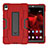 Funda Bumper Silicona y Plastico Mate Carcasa con Soporte para Huawei MediaPad M6 10.8 Rojo