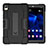 Funda Bumper Silicona y Plastico Mate Carcasa con Soporte para Huawei MediaPad M6 8.4 Negro